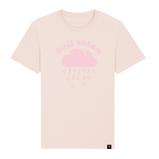 'HAIL SATAN' CANDY PINK T-SHIRT
