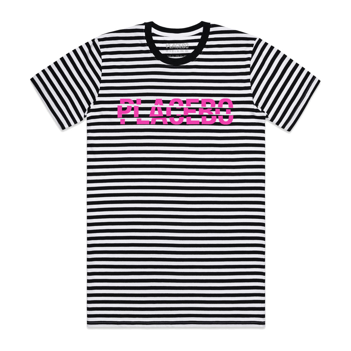 Placebo Pink Logo Striped T-shirt