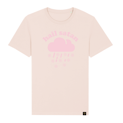 'HAIL SATAN' CANDY PINK T-SHIRT