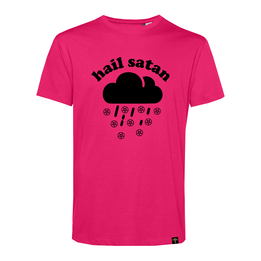 'HAIL SATAN' PINK T-SHIRT