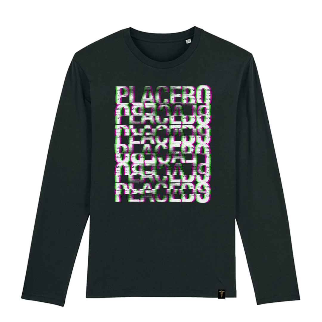 'GLITCH TOUR' BLACK LONG SLEEVE - THE GREEN & PINK EDITION