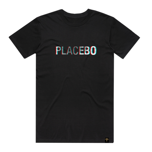 'GLITCH LOGO' BLACK T-SHIRT