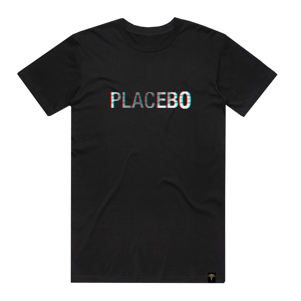 'GLITCH LOGO' BLACK T-SHIRT