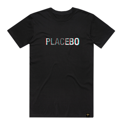 'GLITCH LOGO' BLACK T-SHIRT