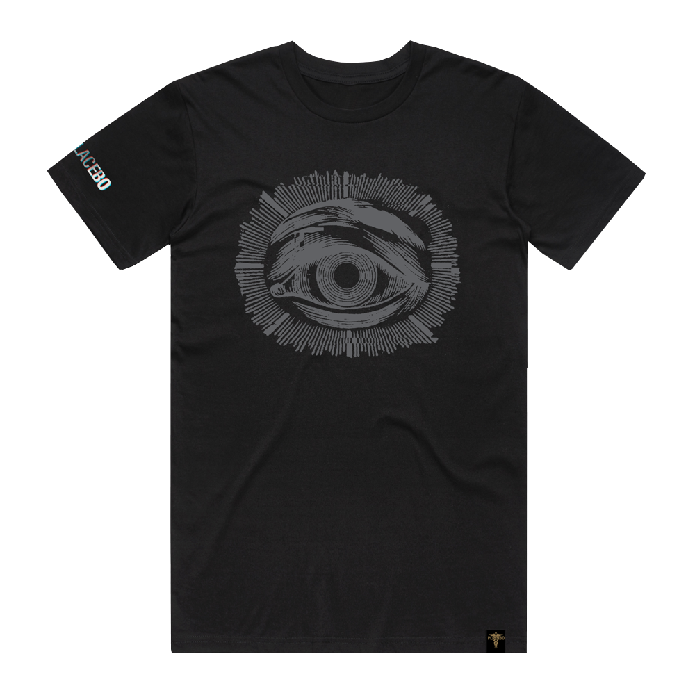 'GREY EYE' BLACK T-SHIRT