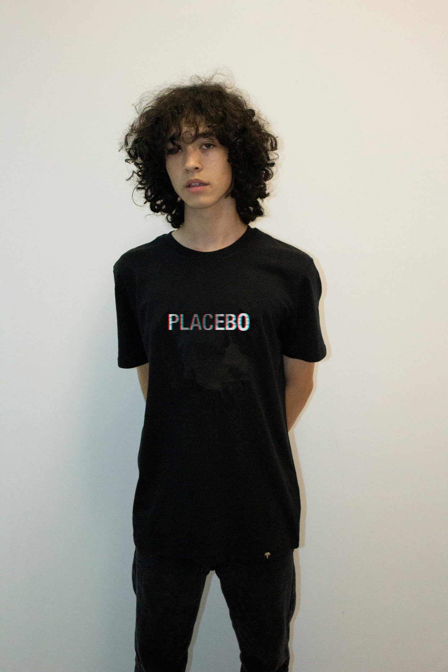 'GLITCH LOGO' BLACK T-SHIRT